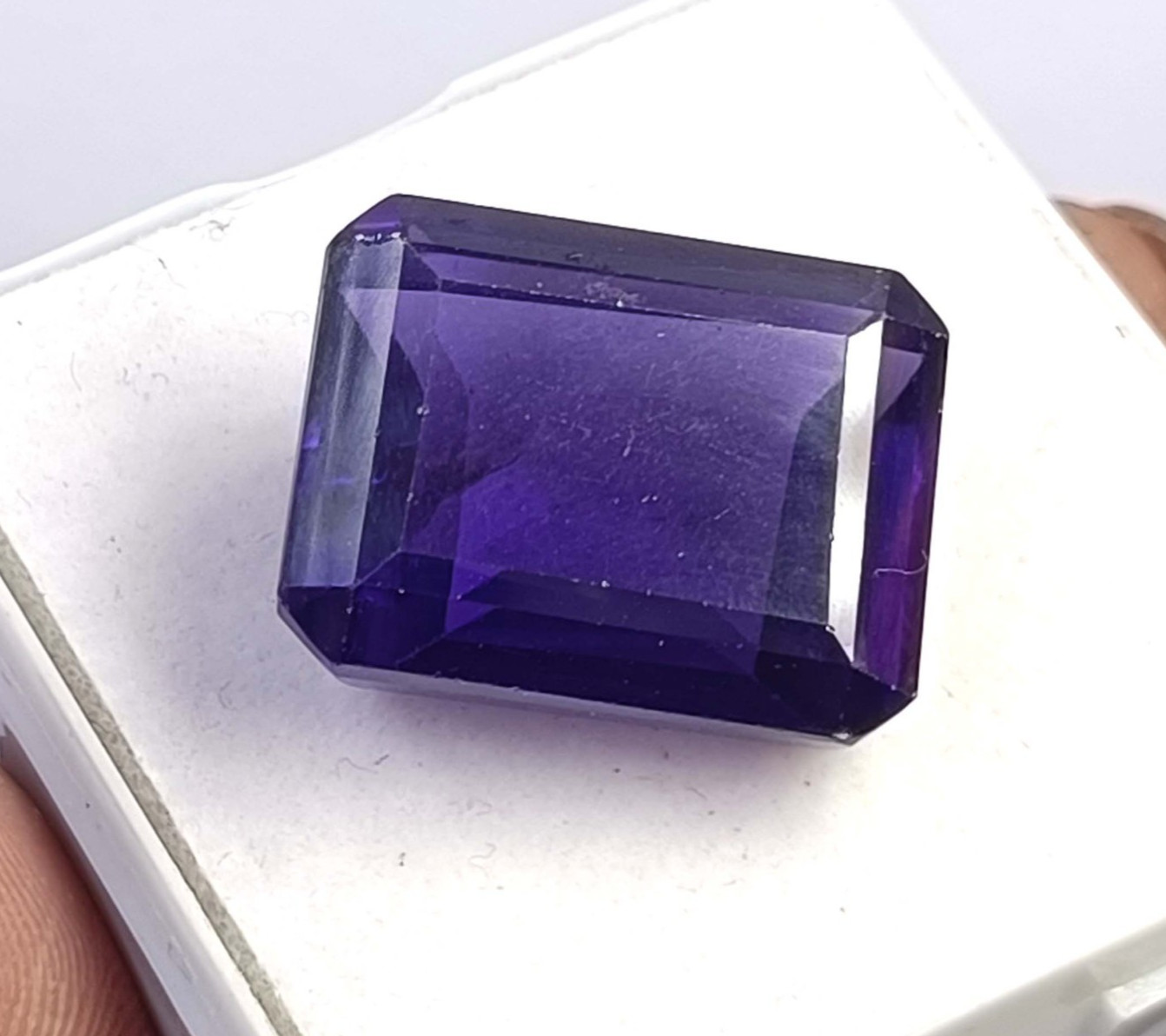 Massive 65 Ct Sri Lanka Natural Purple Sapphire Emerald Shape IGL Loose Gem 6LHD