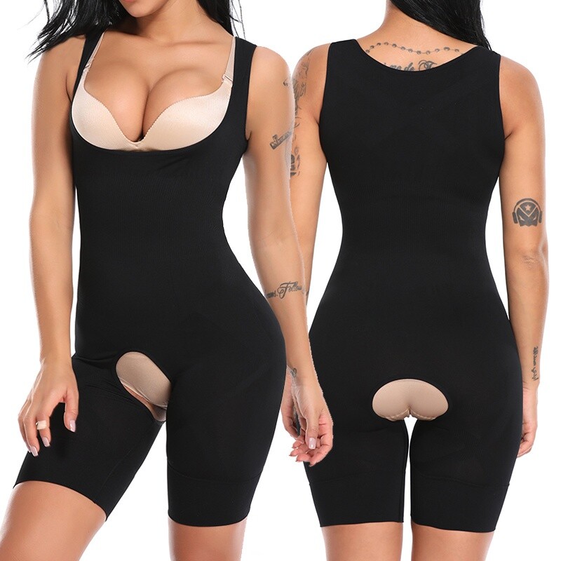 Women Compression Shapewear Slimming Body Shaper Crotchless Full Comfy Bodysuits