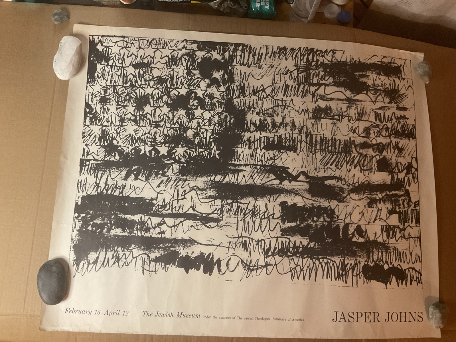 JASPER JOHNS 1964 POSTER JEWISH MUSEUM NEW YORK EXHIBITION ART JASPER JOHNS 1964 POSTER JEWISH MUSEUM NEW YORK EXHIBITION ART