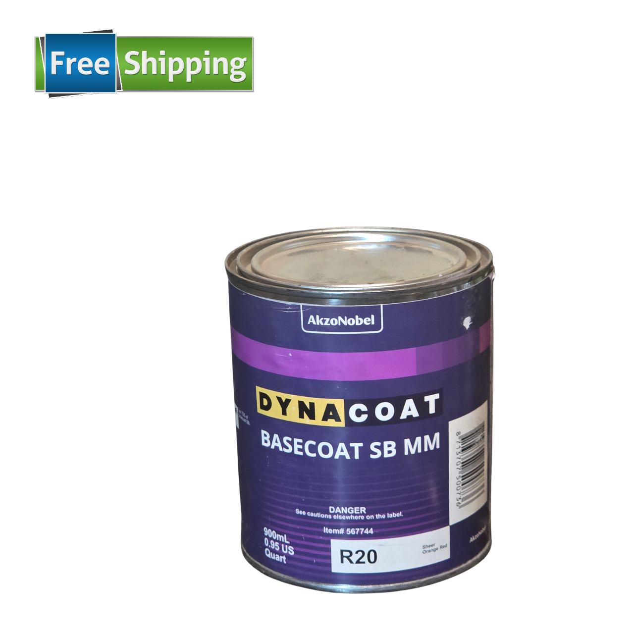 AkzoNobel Dynacoat Basecoat SB MM R20 Sheer Orange Red Quart Auto Paint 900mL