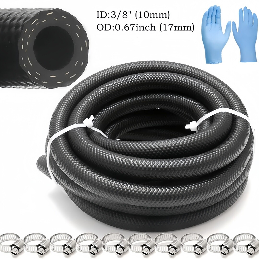 20Ft Rubber Fuel Line 3/8\