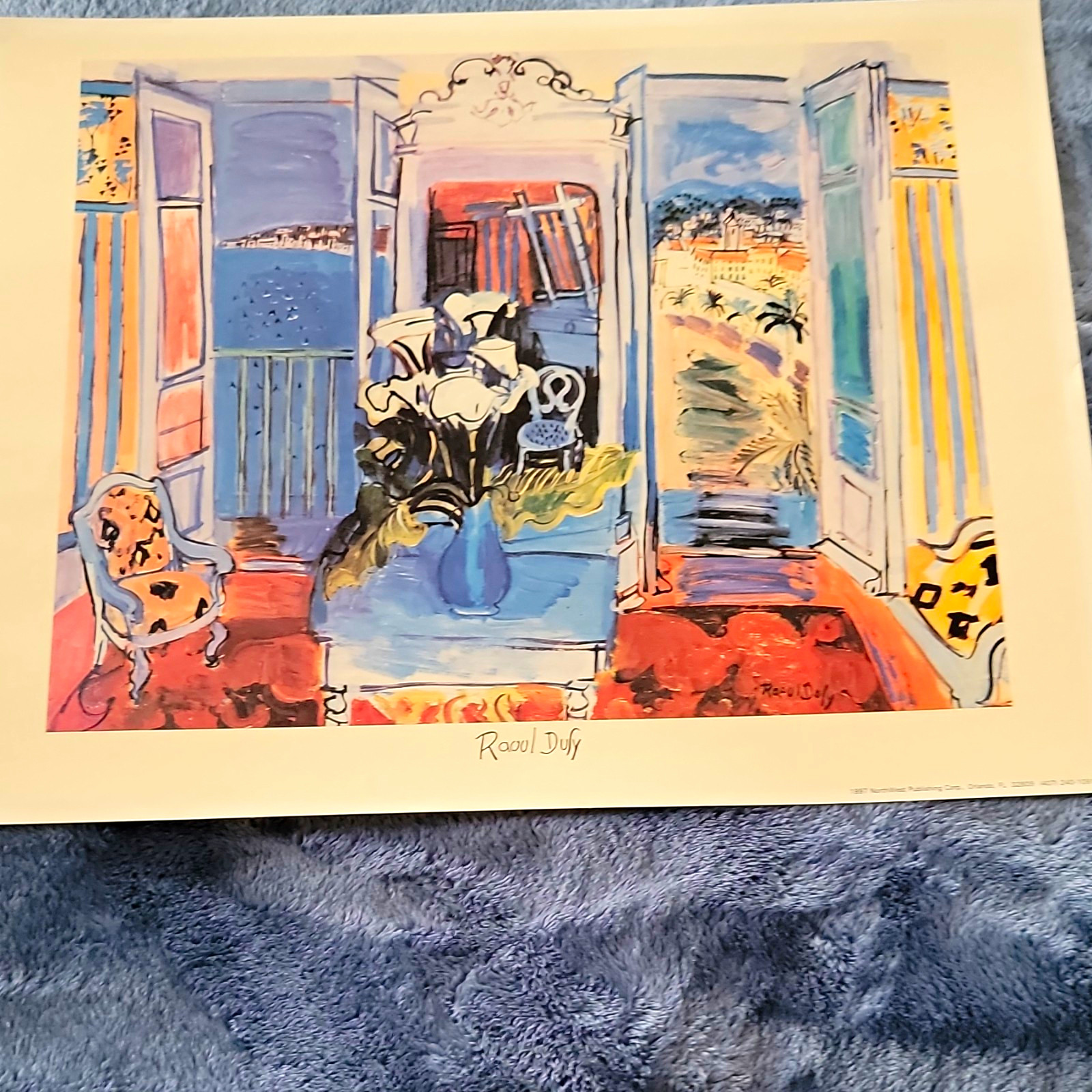 Raoul Dufy Signed 1997 Licensed Reprint Art Print Poster Unframed Landscape Raoul Dufy Signed 1997 Licensed Reprint Art Print Poster Unframed Landscape