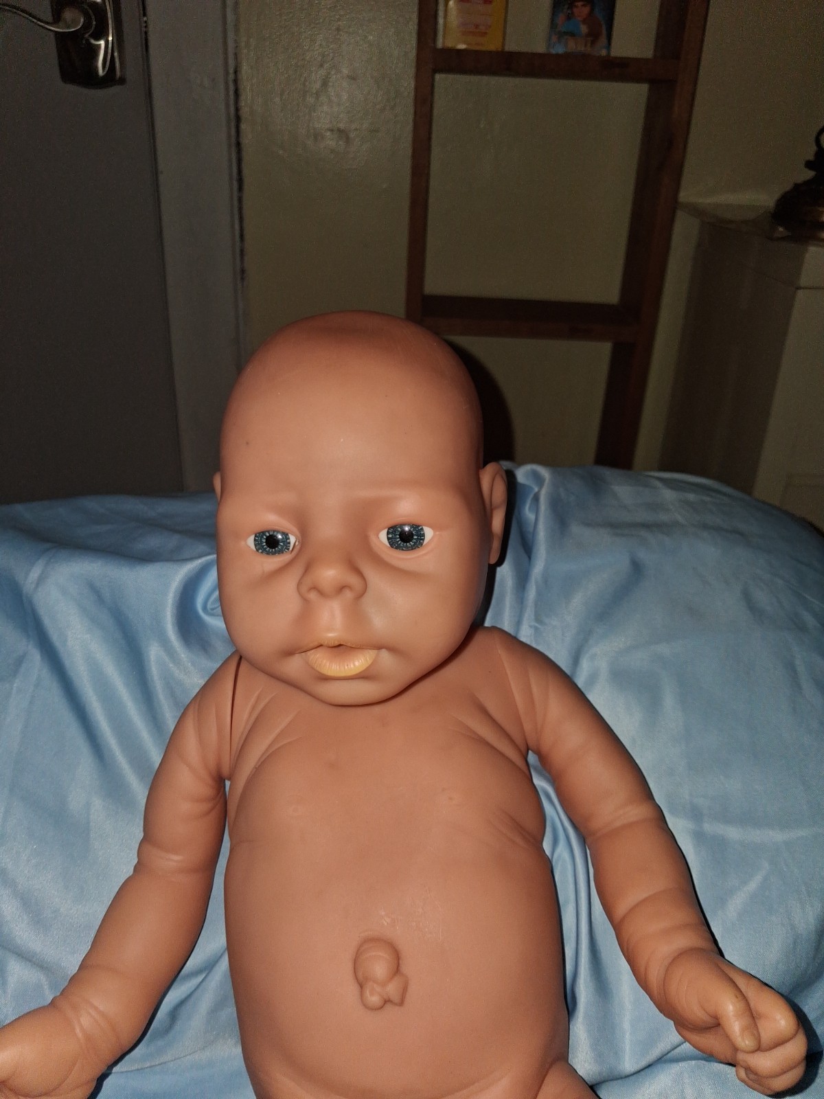 Vintage anatomically correct baby girl doll with umbilical cord stub Vintage anatomically correct baby girl doll with umbilical cord stub