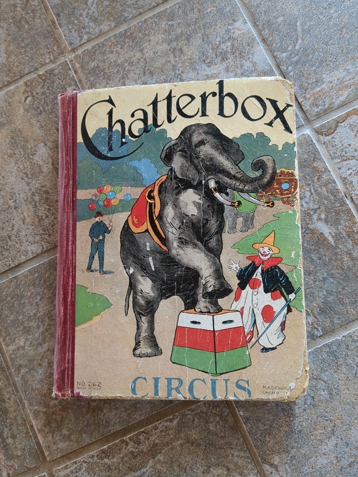Antique Hardcover Chatterbox Circus Book