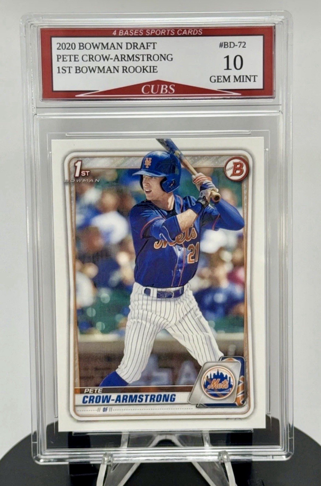 2020 Bowman Draft Pete Crow-Armstrong 1st Bowman Prospect Card #BD-72 2020 Bowman Draft Pete Crow-Armstrong 1st Bowman Prospect Card #BD-72