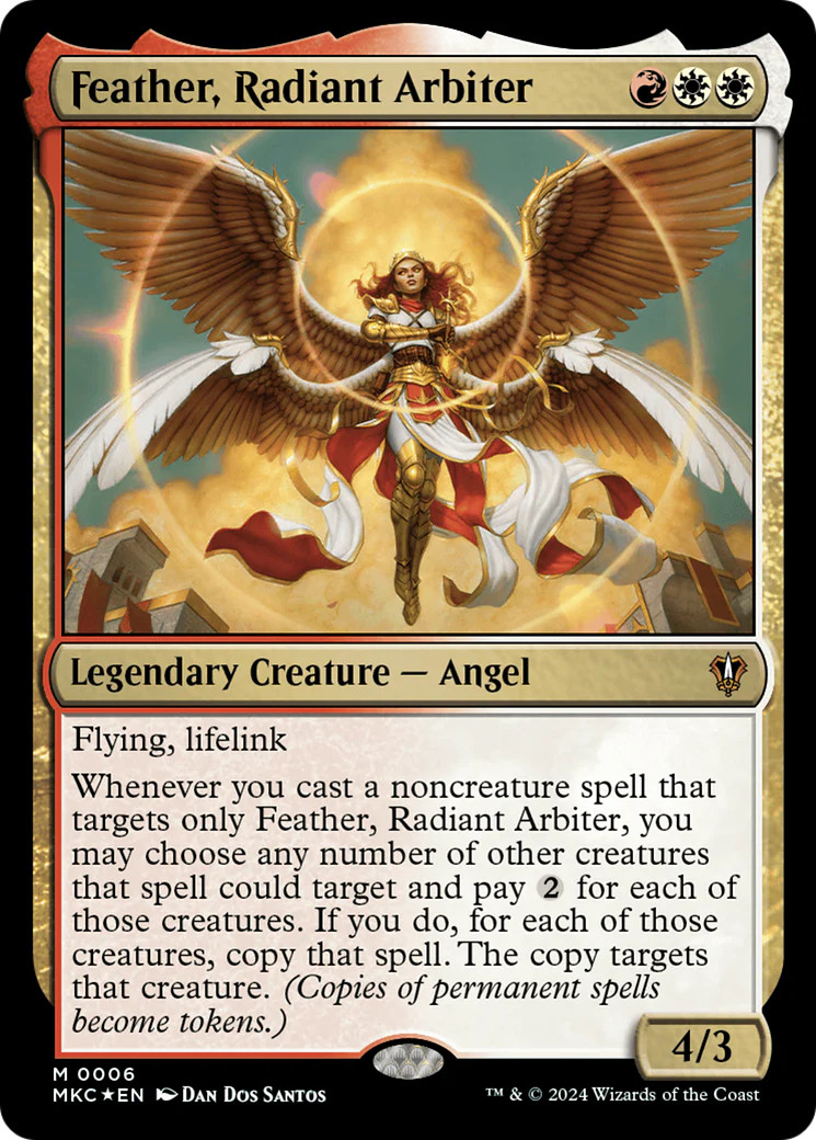 MTG Feather, Radiant Arbiter [Murders at Karlov Manor Commander] Foil Near Mint