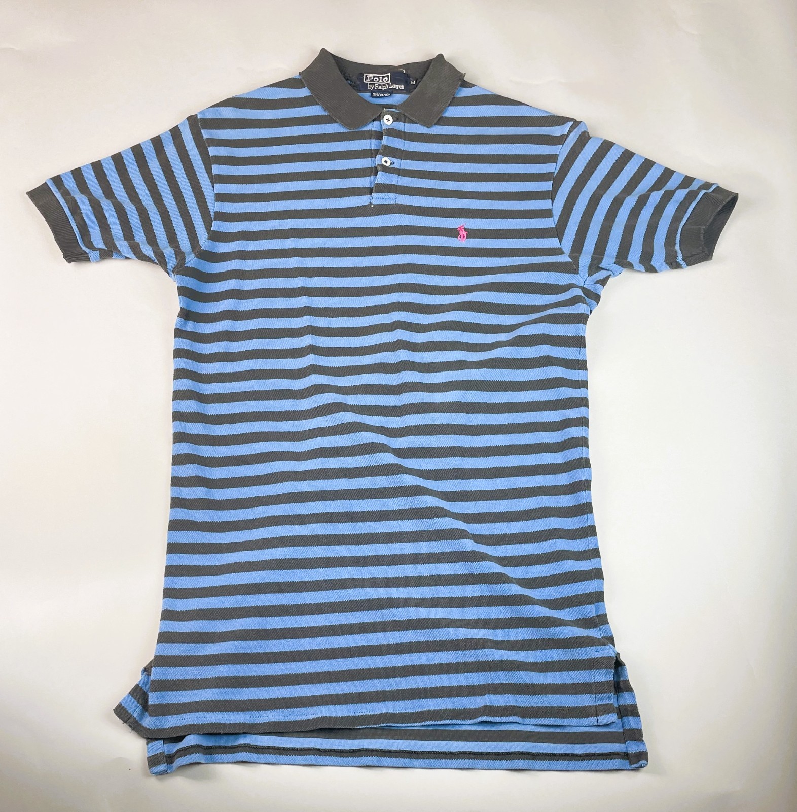 VTG 80s Polo Ralph Lauren Striped Polo Shirts Men\'s Size Medium THRASHED USA VTG 80s Polo Ralph Lauren Striped Polo Shirts Men\'s Size Medium THRASHED USA