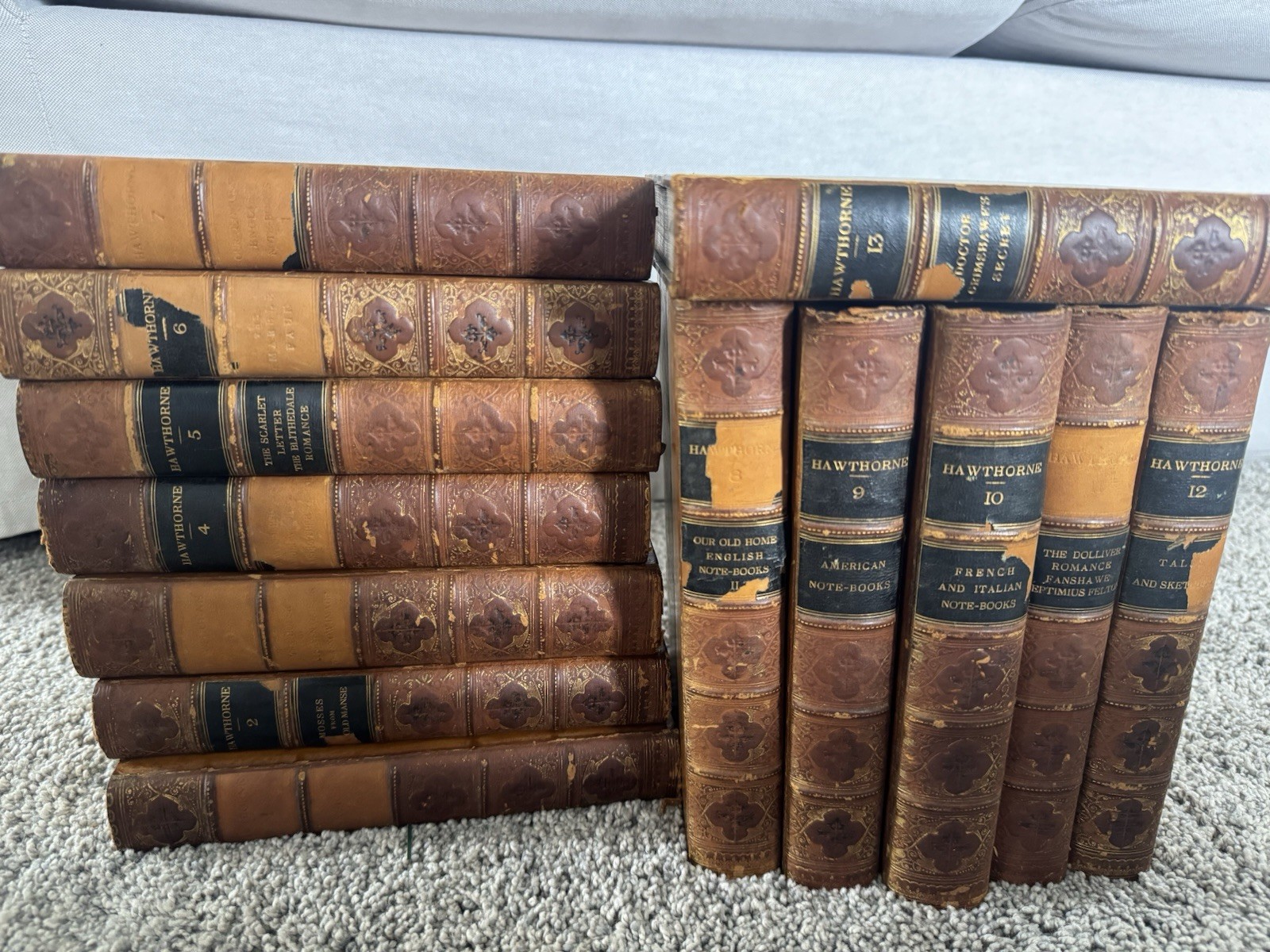 1883 Complete Works of Nathaniel Hawthorne Riverside Edition 13 Vol Leather Set 1883 Complete Works of Nathaniel Hawthorne Riverside Edition 13 Vol Leather Set