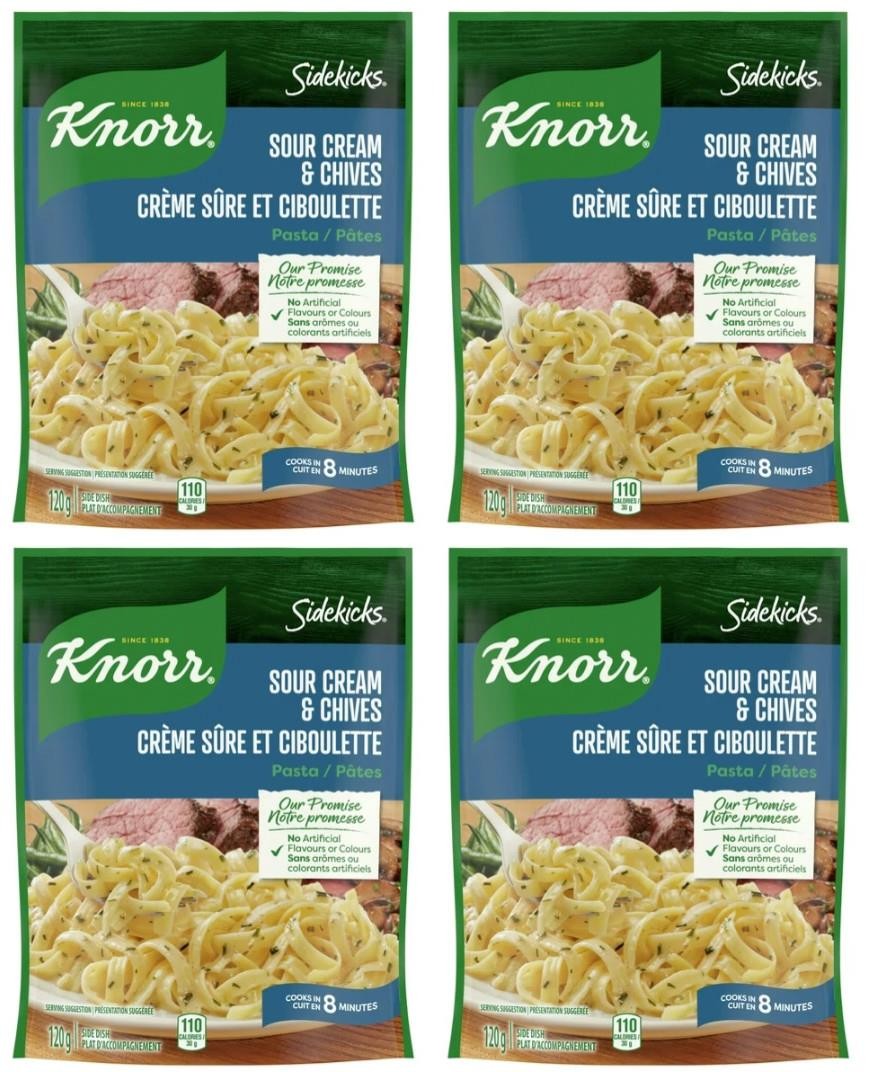 Knorr Sidekicks Sour Cream & Chives Pasta Side Dish, 120g (4 Pack)