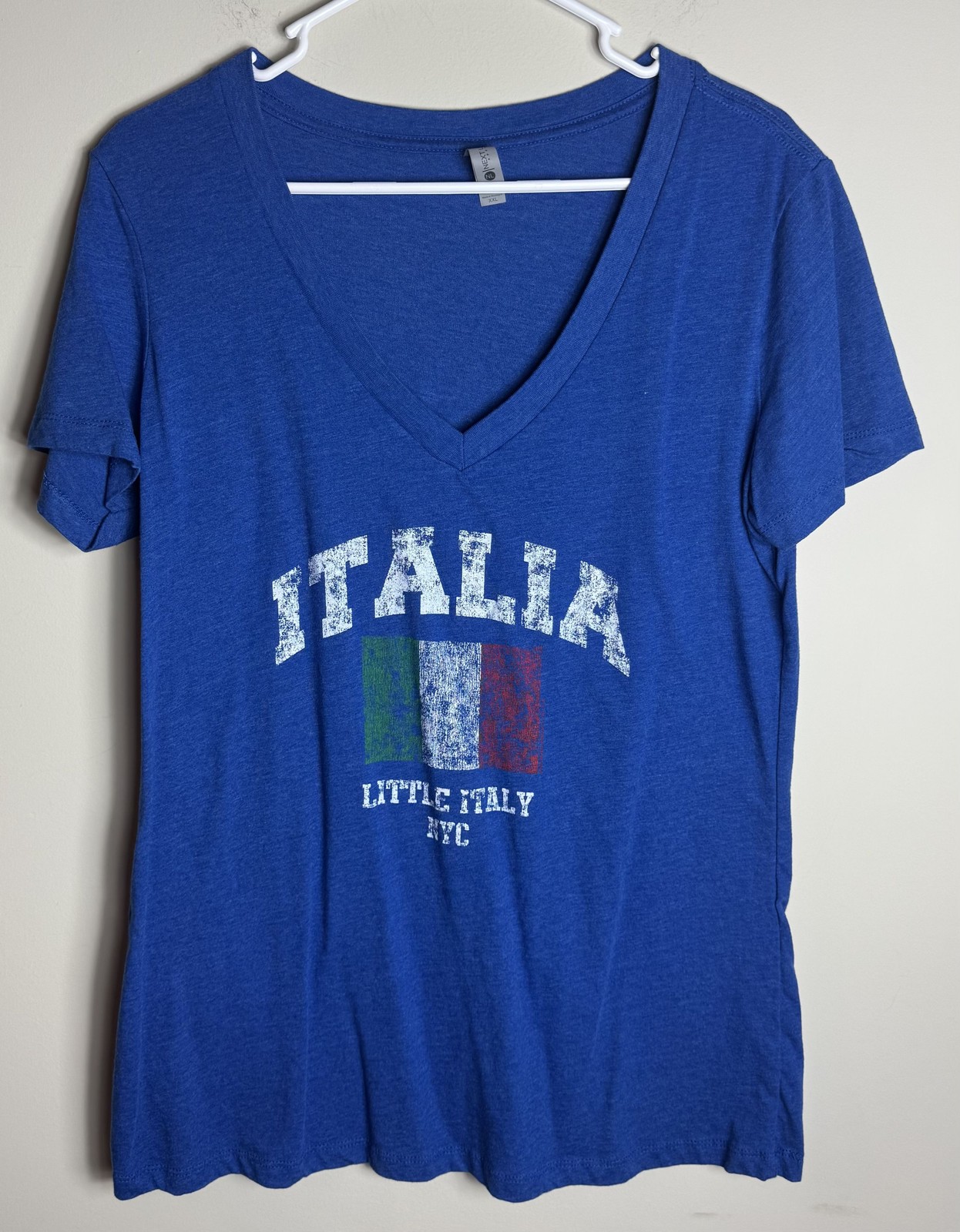 Next Level Apparel ITALIA LITTLE ITALY NYC Blue V-Neck XXL T-Shirt Next Level Apparel ITALIA LITTLE ITALY NYC Blue V-Neck XXL T-Shirt