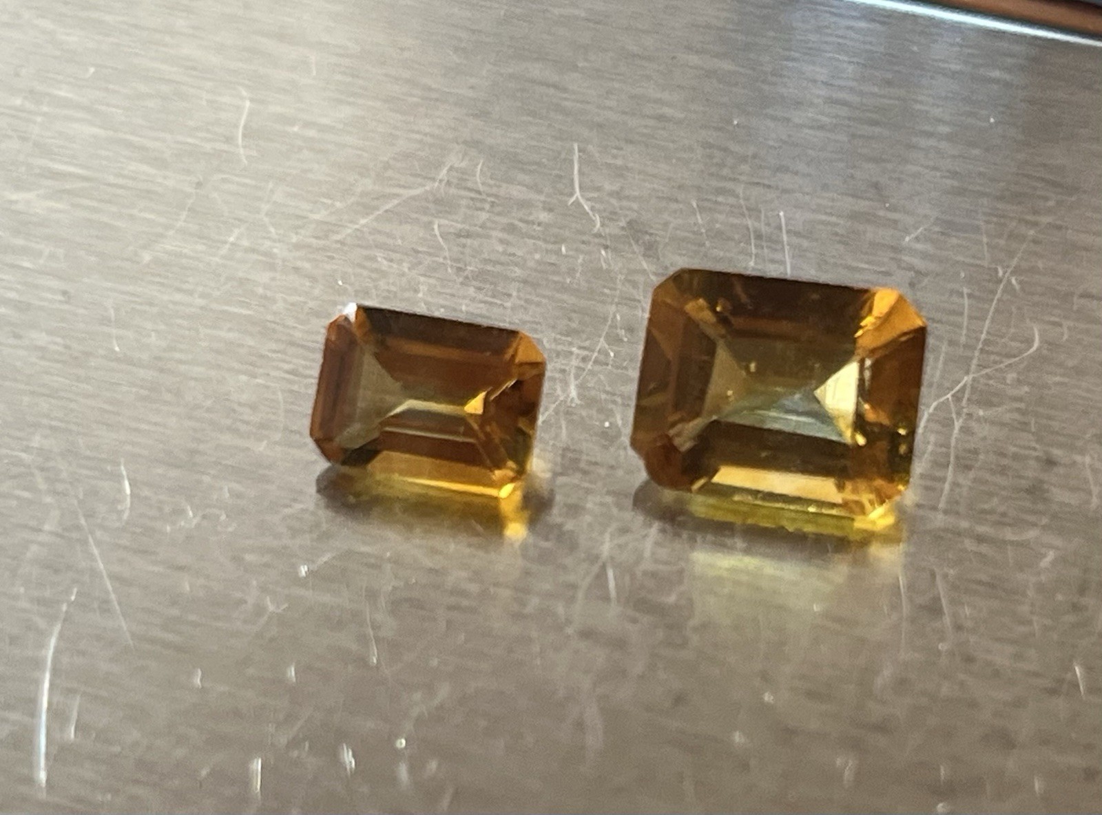 Pair Of Natural Emerald Cut Precious Imperial topaz 4.70 Carats Pair Of Natural Emerald Cut Precious Imperial topaz 4.70 Carats