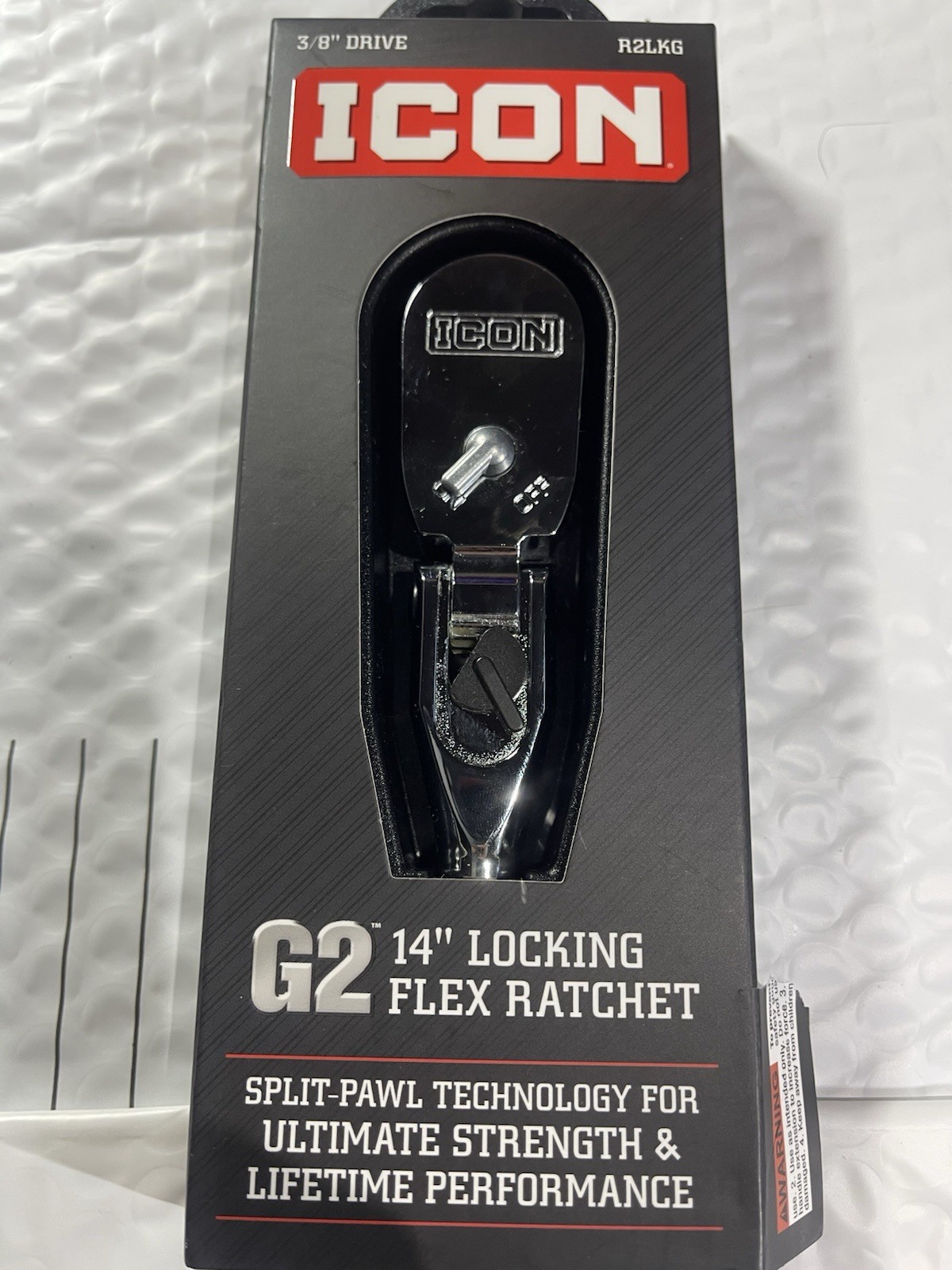 ICON G2 R2LKG 3/8” DRIVE 14” LOCKING FLEX HEAD RATCHET W/ COMFORT GRIP BRAND NEW