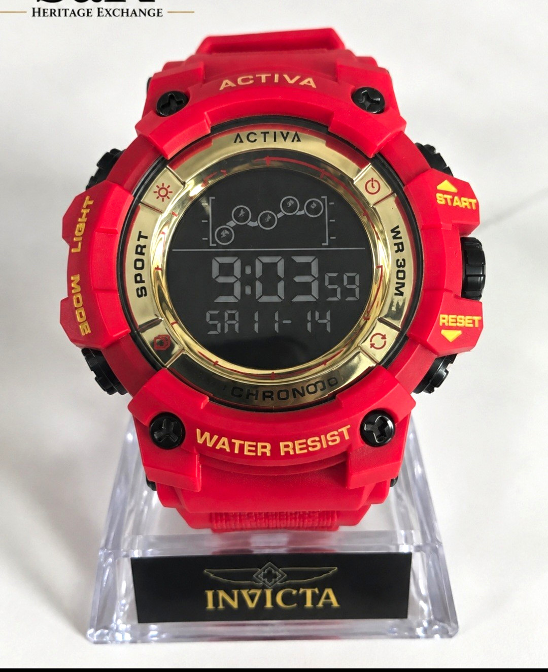 ACW8082-015- Activa X Invicta digital unisex watch - 50mm Red (ACW8082-015)