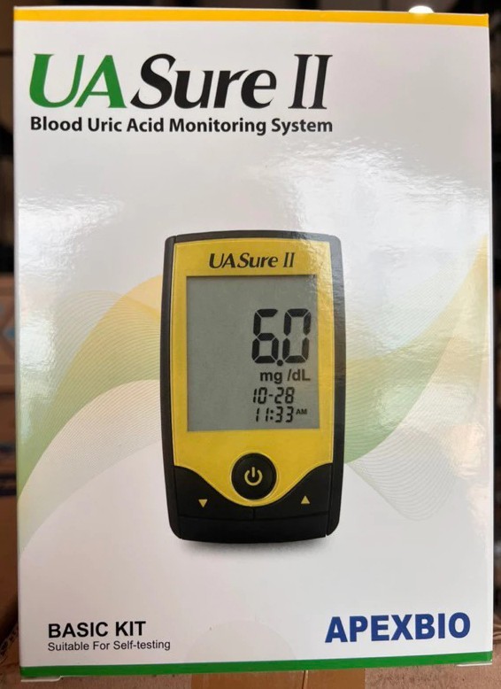 UASure II Uric Acid Meter, Test Kit for Uric Acid. UA Sure Gout Monitor.