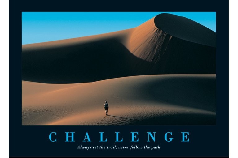 Challenge motivational poster 36 x 24 inches 