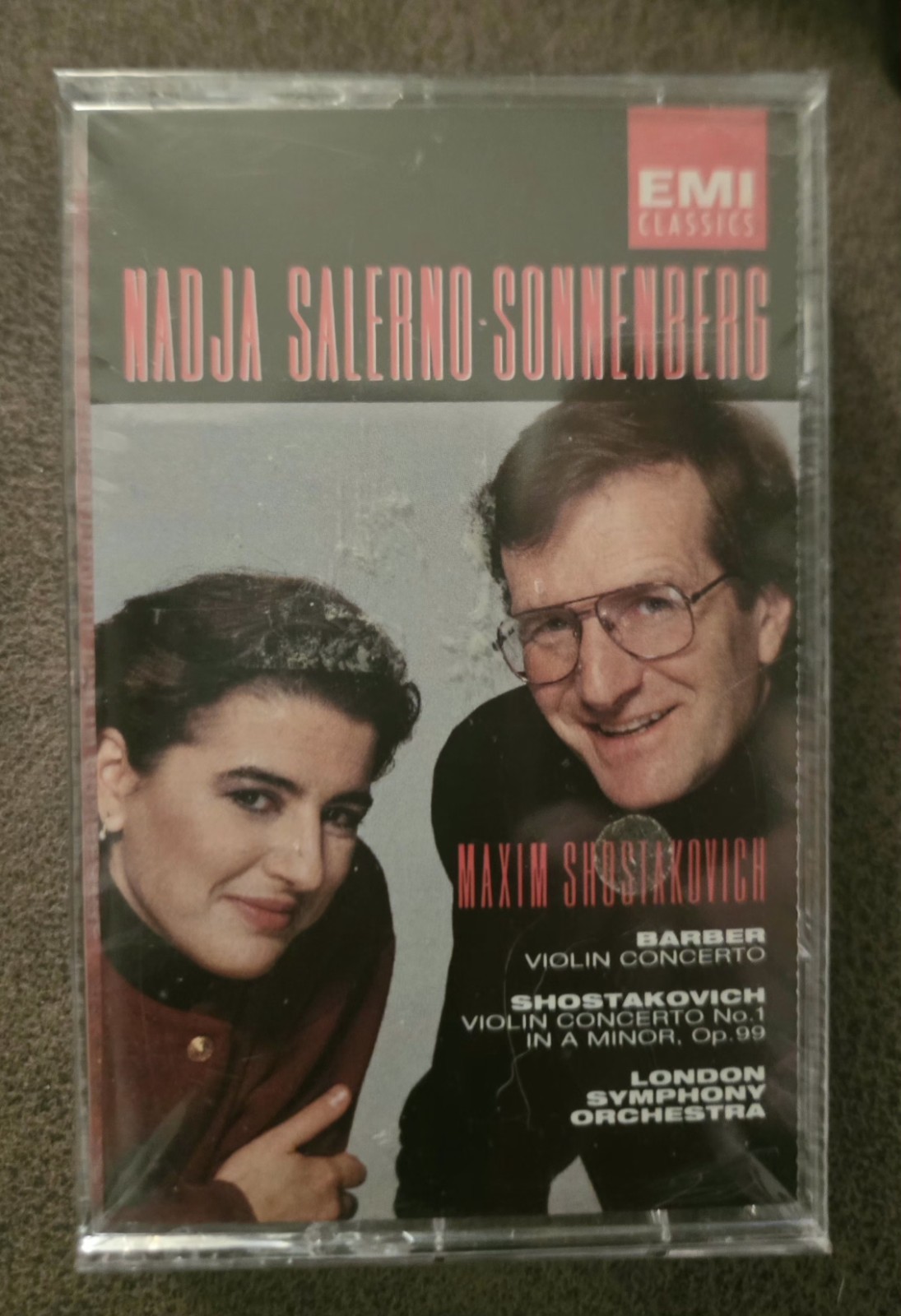 Nadja Salerno-Sonnenberg Maxim Shostakovich Barber Violin Concerto Cassette Tape