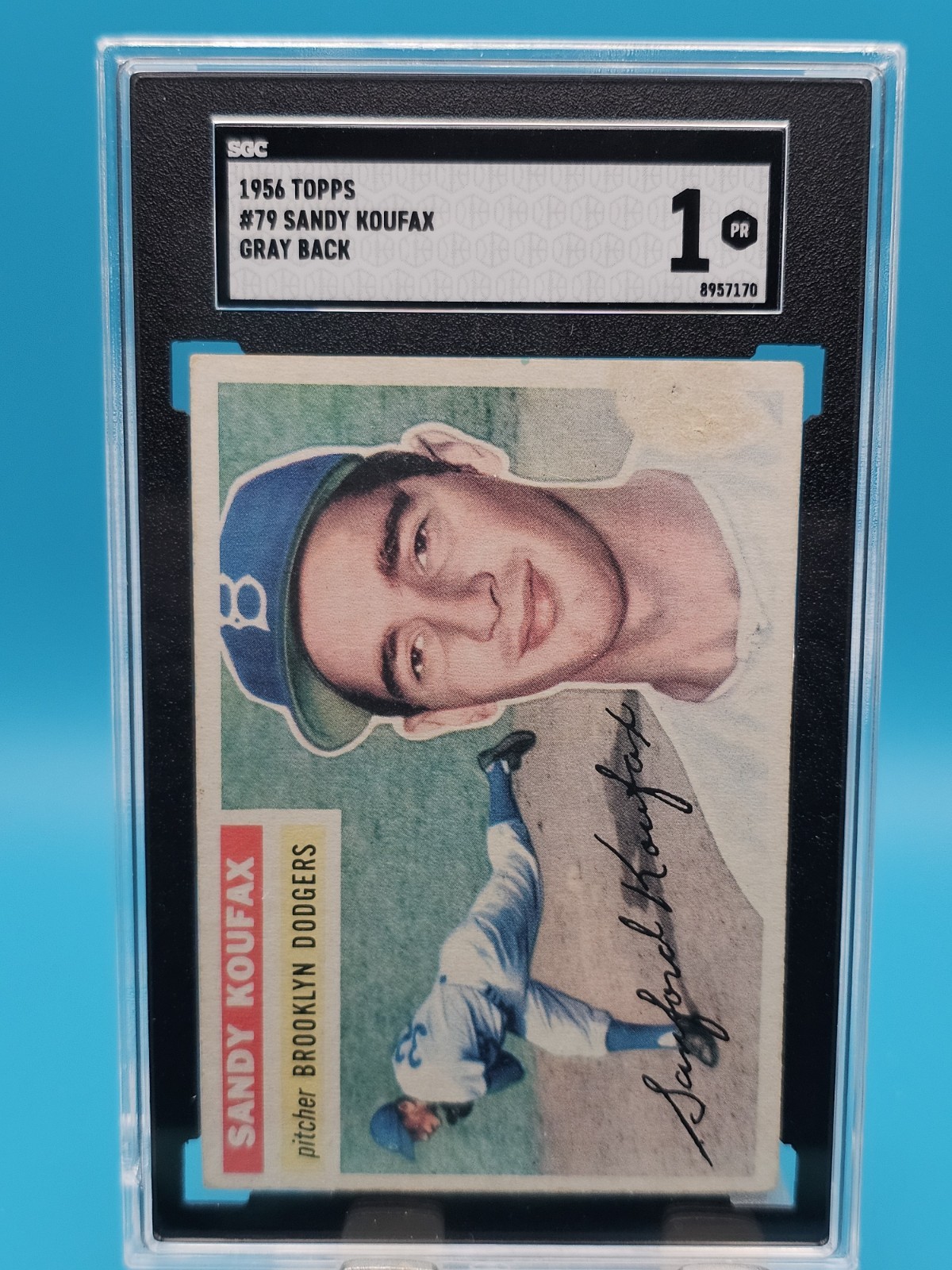 ⚾ 1956 Topps Sandy Koufax #79 SGC 1 Vintage 💎 🔥 ⚾ 1956 Topps Sandy Koufax #79 SGC 1 Vintage 💎 🔥