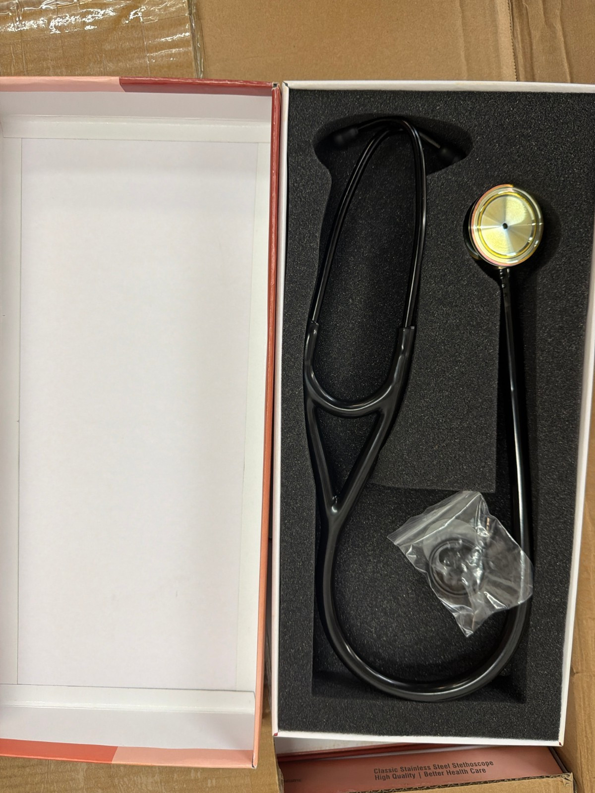 3M Littmann Cardiology IV Stethoscope 6179 Champagne Chestpiece Black Tube