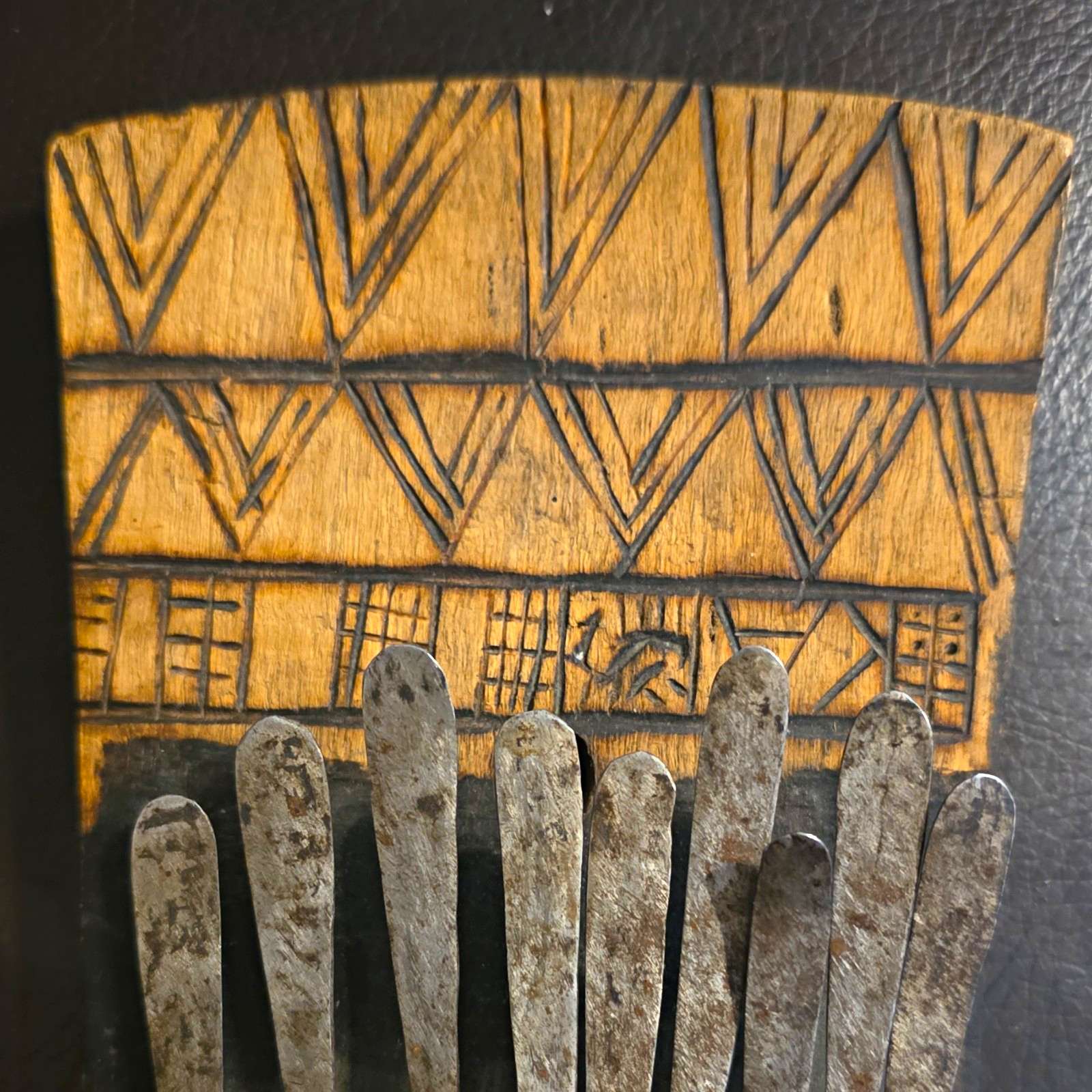 Vintage hand-crafted African mbira thumb piano. Unique mid-century folk art. Vintage hand-crafted African mbira thumb piano. Unique mid-century folk art.
