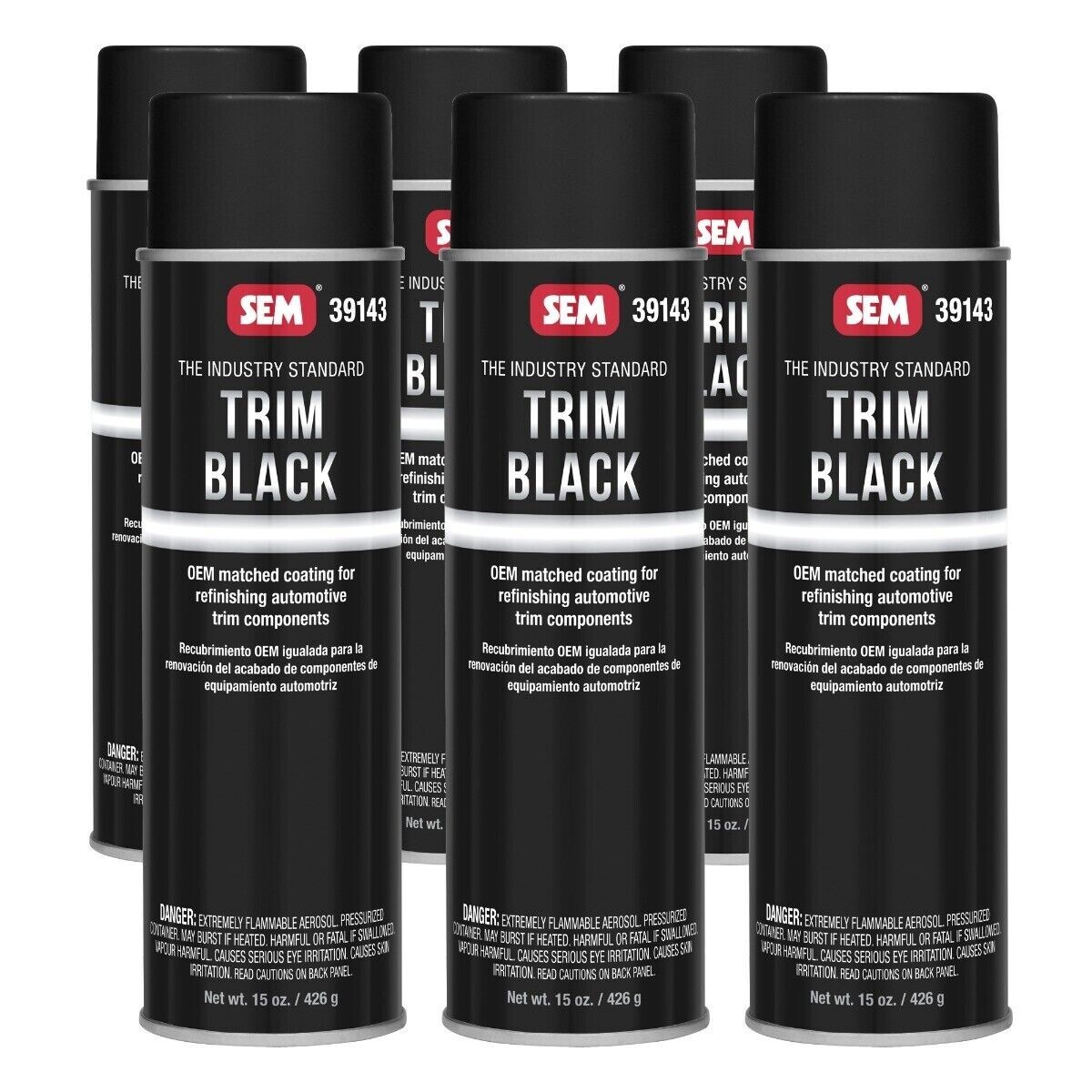 SEM 39143 Trim Black, 15 oz. Aerosol Can (SEM-39143) (6 CANS) SEM 39143 Trim Black, 15 oz. Aerosol Can (SEM-39143) (6 CANS)