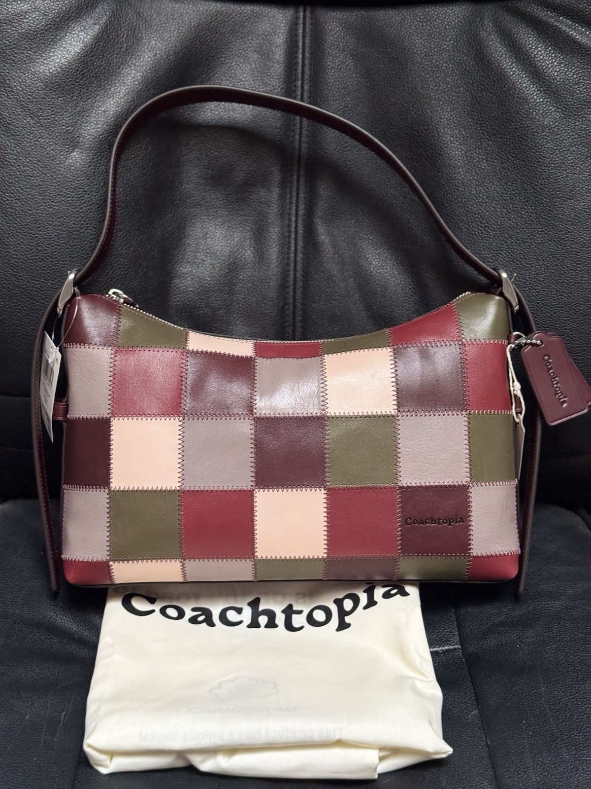 Coach Coachtopia Alter/Ego Slouchy Shoulder Bag Dark Ruby/Olive CFI66 NWT