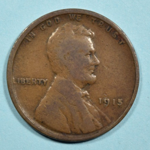 1915 Lincoln Wheat Cent ~ F FINE ~ Bronze Penny 1c Coin 1915 Lincoln Wheat Cent ~ F FINE ~ Bronze Penny 1c Coin