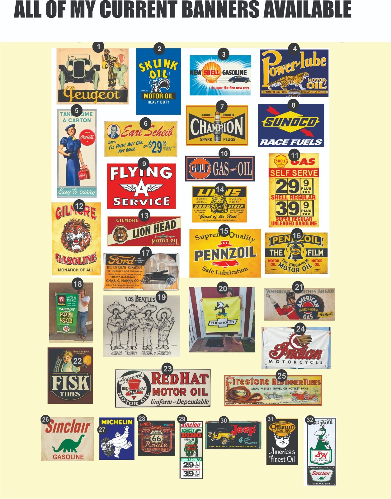 Choose any 3 Banners from My Collection. Total $99 w/ Choose any 3 Banners from My Collection. Total $99 w/
