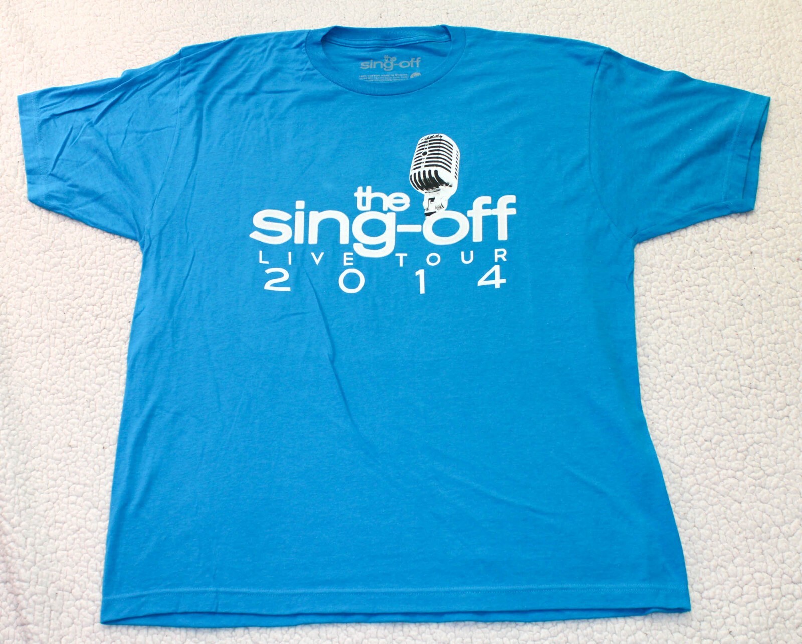 The Sing Off Live Tour 2014 T-Shirt Adult XL Blue Short Sleeve The Sing Off