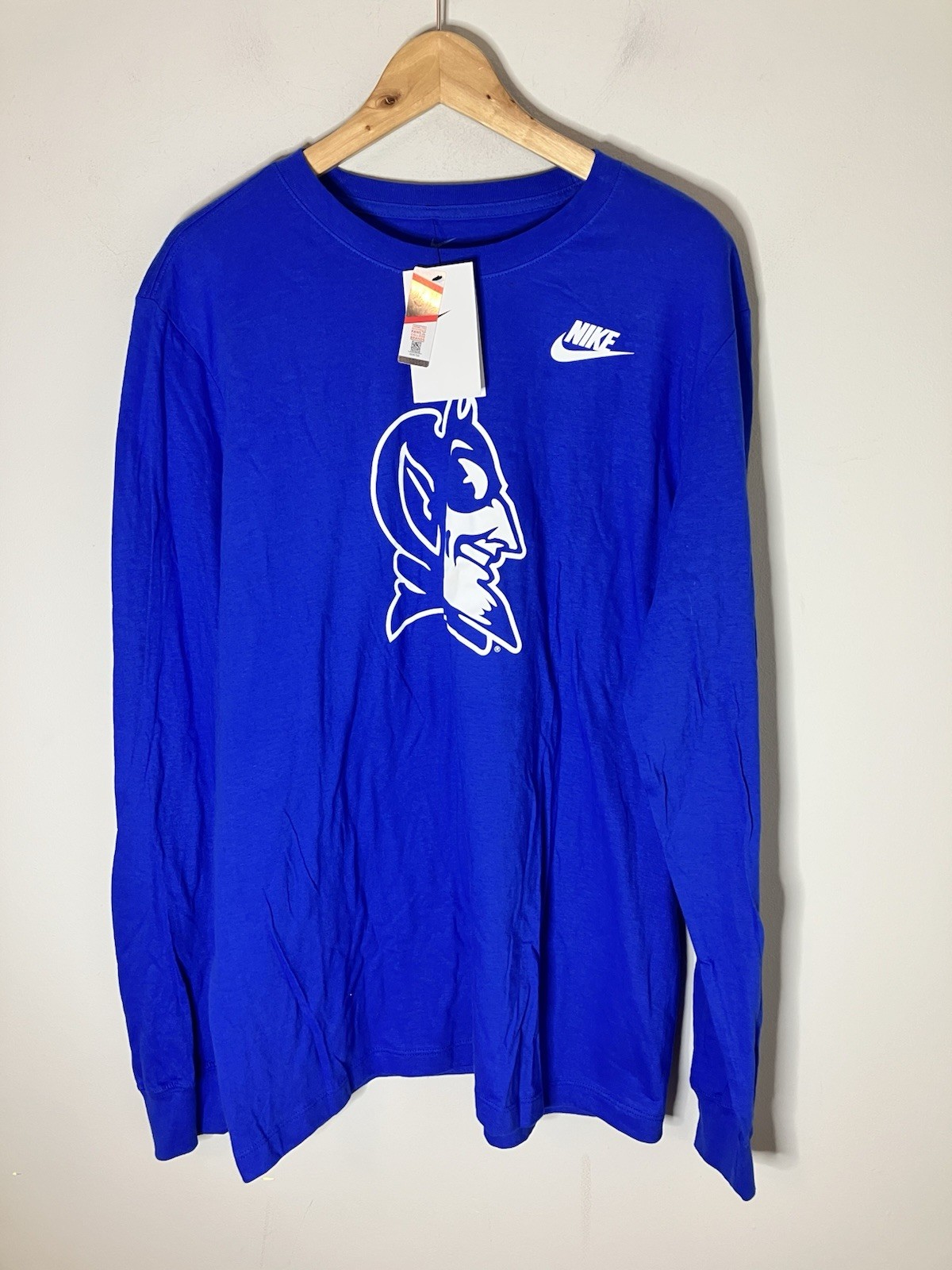 NWT Nike Duke Blue Devils The Nike Tee Long Sleeve Shirt Size Large Blue NWT Nike Duke Blue Devils The Nike Tee Long Sleeve Shirt Size Large Blue