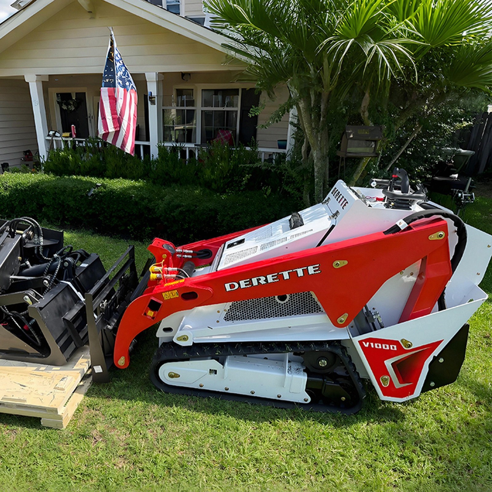 NEW 2025 Derette V1000 Mini Skid Steer Loader – 25HP Kubota Diesel