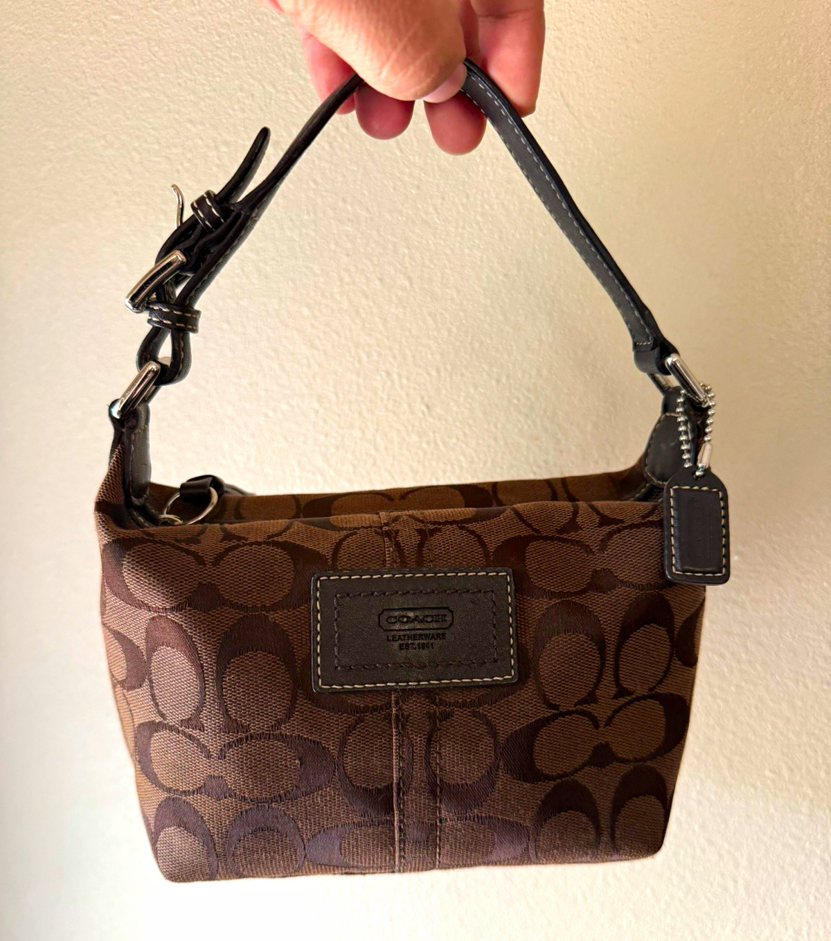 VTG Coach Signature Monogram Small Shoulder Bag