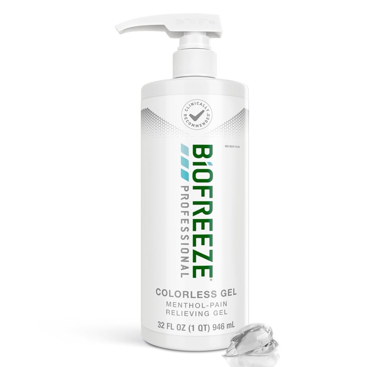 Biofreeze Professional Gel Menthol 5% Strength Topical Colorless Gel 32 oz.