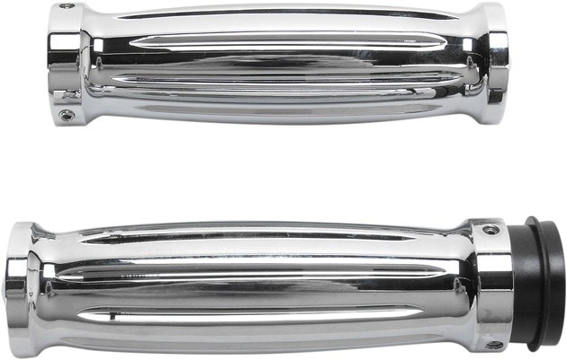 Accutronix Diamond Grips Chrome Throttle By Wire #GR101-IC Harley Davidson