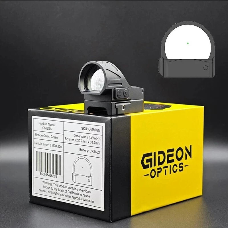 GIDEON OPTICS OMEGA 3MOA/45MOA Green Reticle Circle Dot Sight RMR Footprint