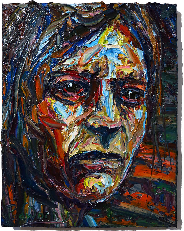 PORTRAIT OIL█PAINTING█VINTAGE█exPRESSIONISt█ART█SIGNED ABSTRACT ORIGINAL IMPASTO