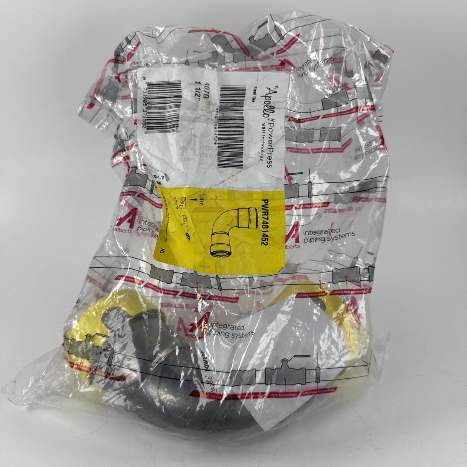 Apollo PowerPress Steel Gas PWR7481452 90 Degree Elbow Gas 407G FF 1-1/2 Apollo PowerPress Steel Gas PWR7481452 90 Degree Elbow Gas 407G FF 1-1/2