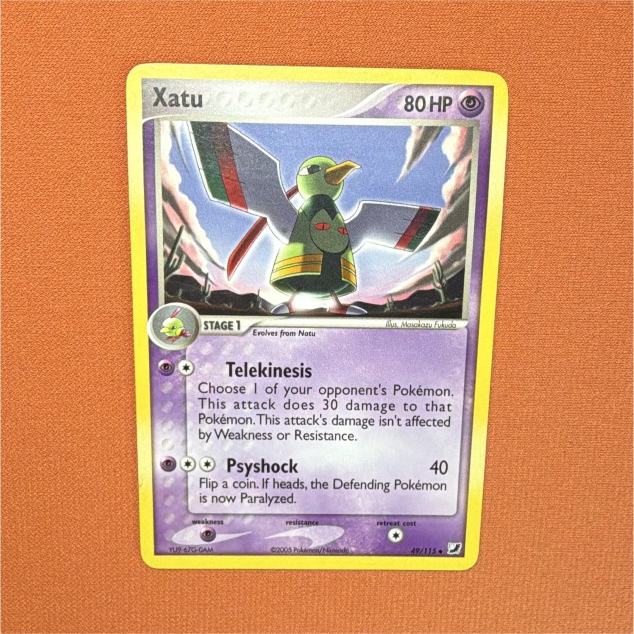Xatu 49/115 Unseen Forces 2005 Uncommon Regular Unlimited 80 HP Stage 1, Eng Xatu 49/115 Unseen Forces 2005 Uncommon Regular Unlimited 80 HP Stage 1, Eng