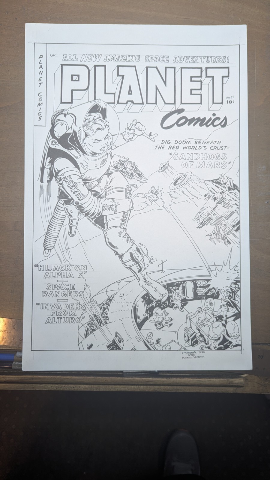 Planet comics #71 Cover Recreation 11 X 17