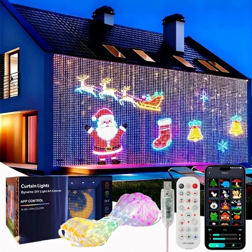 Smart LED Curtain Light Fairy App Control Music Sync Waterproof Christmas Decor