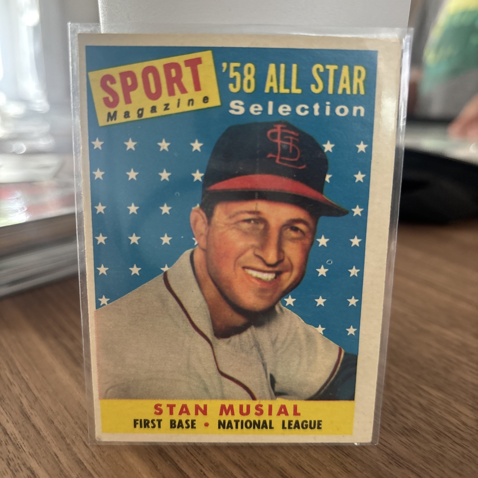 Topps 1958 Topps Stan Musial St. Louis Cardinals All-Star #476 Card EX