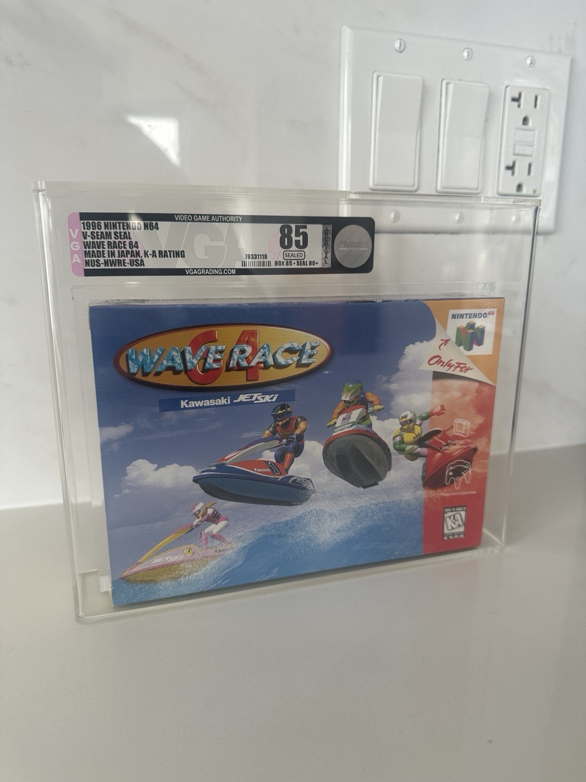 Sealed Wave Race 64 First Print VGA 85 (Nintendo 64, N64 1996) | Not WATA/PSA Sealed Wave Race 64 First Print VGA 85 (Nintendo 64, N64 1996) | Not WATA/PSA