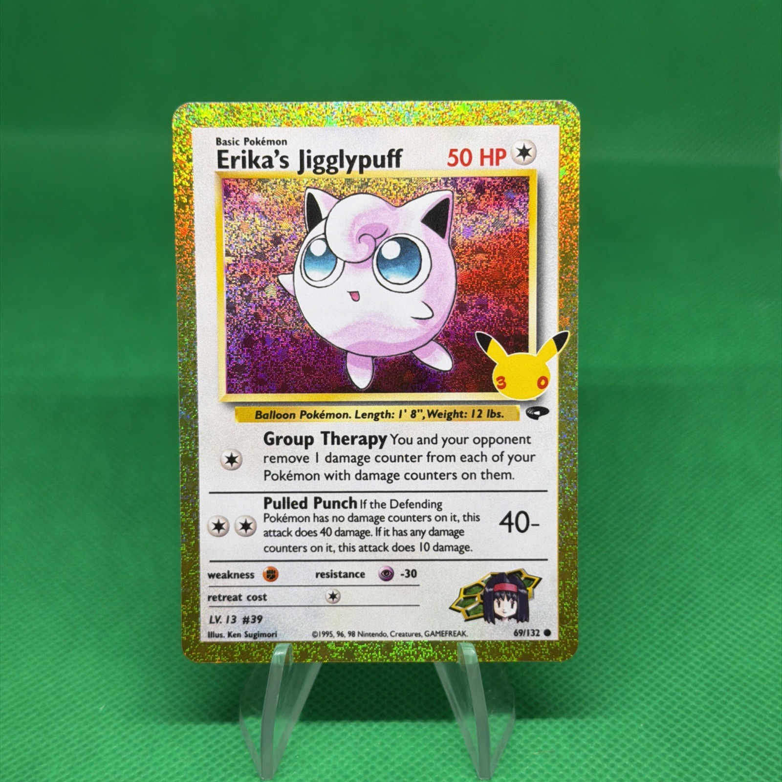 Pokémon TCG Erika's Jigglypuff Gym Heroes 30th Anniversary 69/102 Pokémon TCG Erika's Jigglypuff Gym Heroes 30th Anniversary 69/102