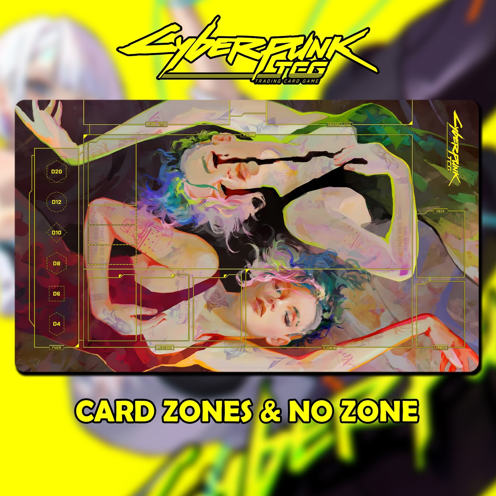 Playmat Cyberpunk TCG Pyramid Song - Judy x Evelyn 24\