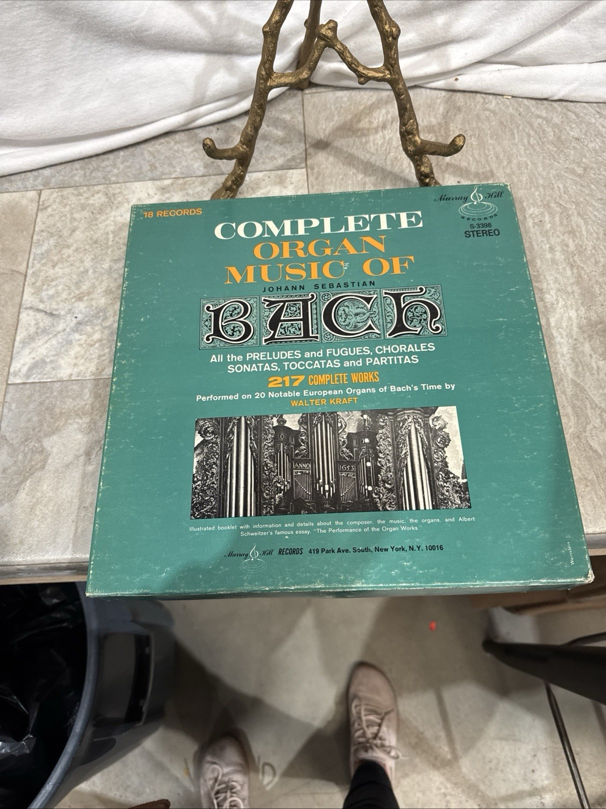 COMPLETE ORGAN MUSIC OF J S BACH, 18 Record Box Set 1967 with Booklet, S-3398 COMPLETE ORGAN MUSIC OF J S BACH, 18 Record Box Set 1967 with Booklet, S-3398
