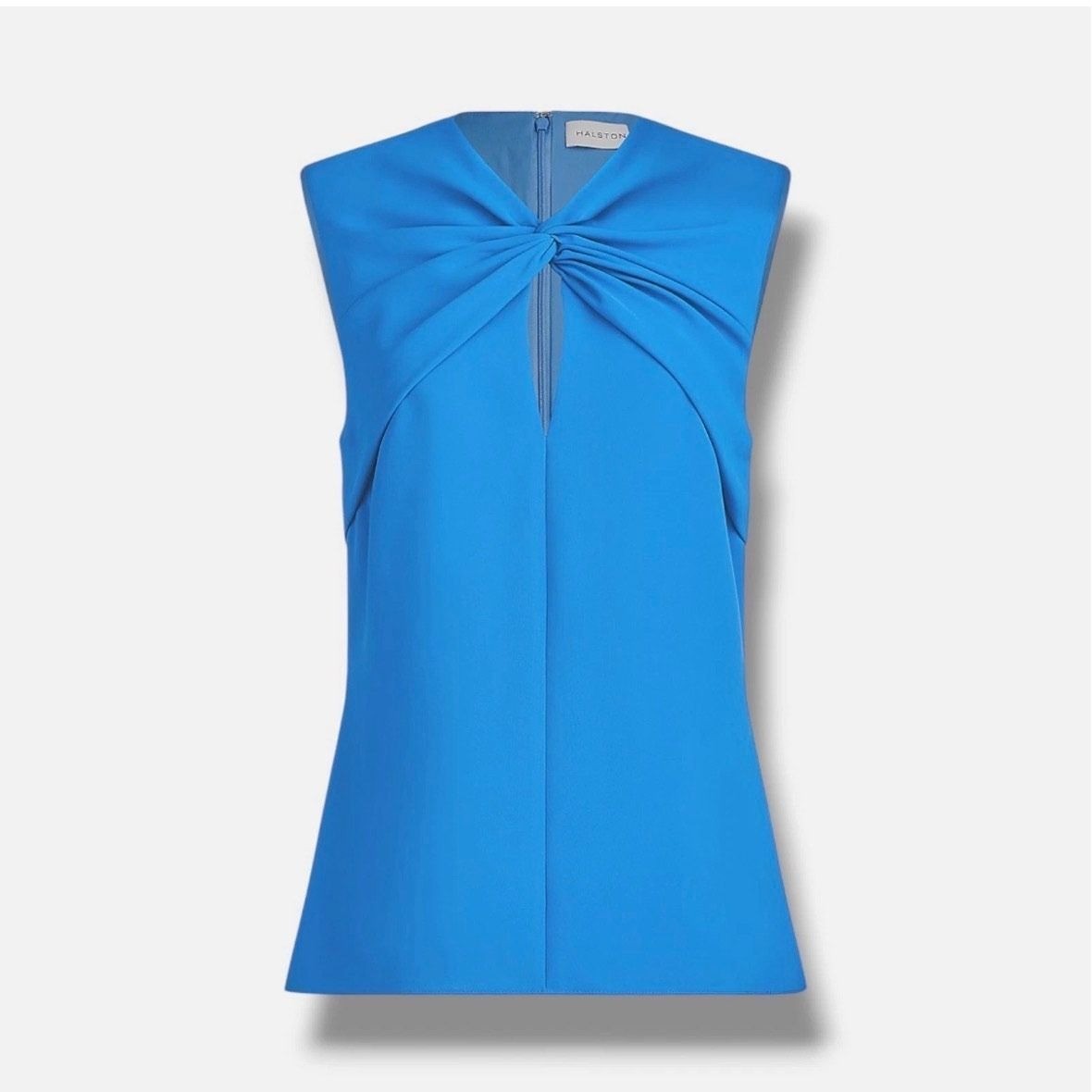 NWT Halston Faren Top in Fluid Crepe / Sizes 8 & 12 / MSRP $345 / Color: Ocean