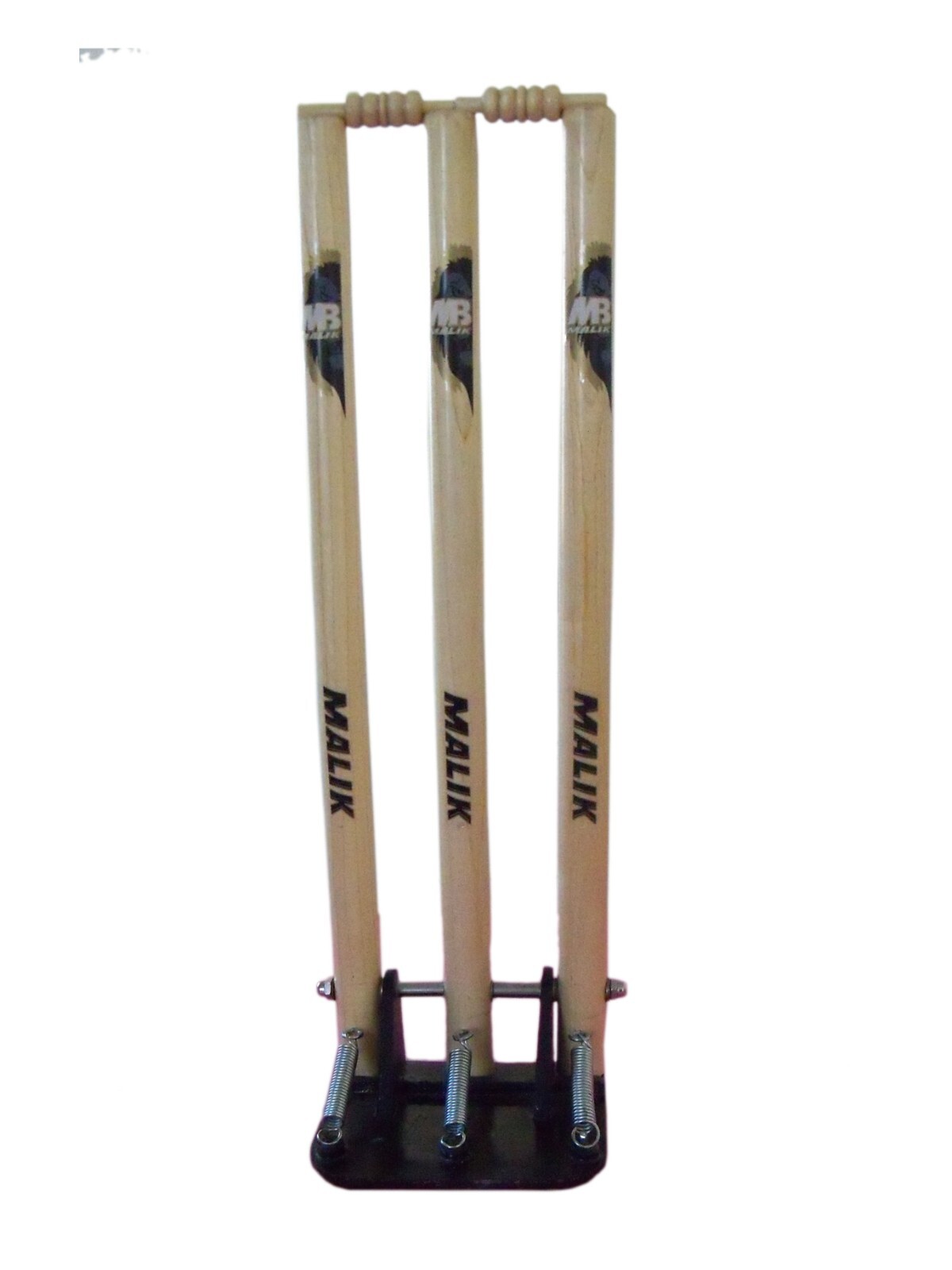 MB Malik Cricket Heavy Duty Spring Stumps +Bails