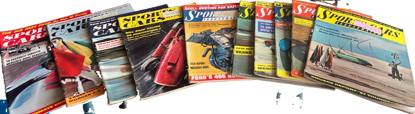 Vintage 1957 Sport Cars Illustrated Lo Of 10