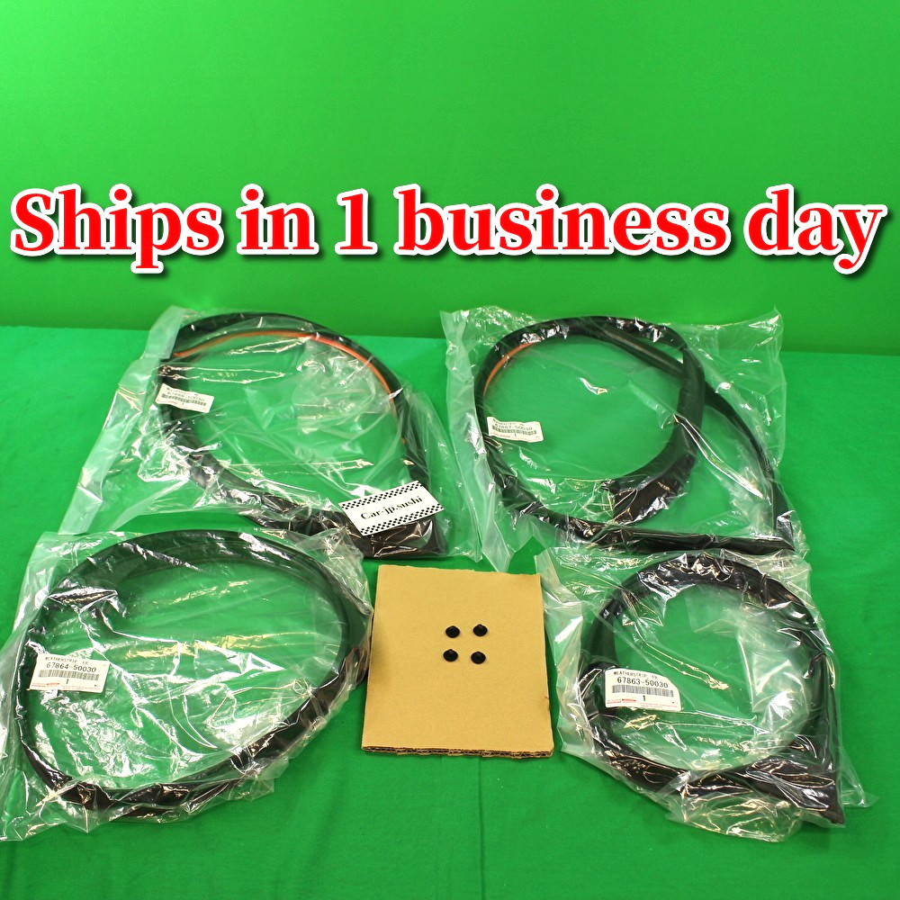 Crip SET TOYOTA OEM LEXUS 01-06 LS430 Front Door Upper / Rear Door Weatherstrip