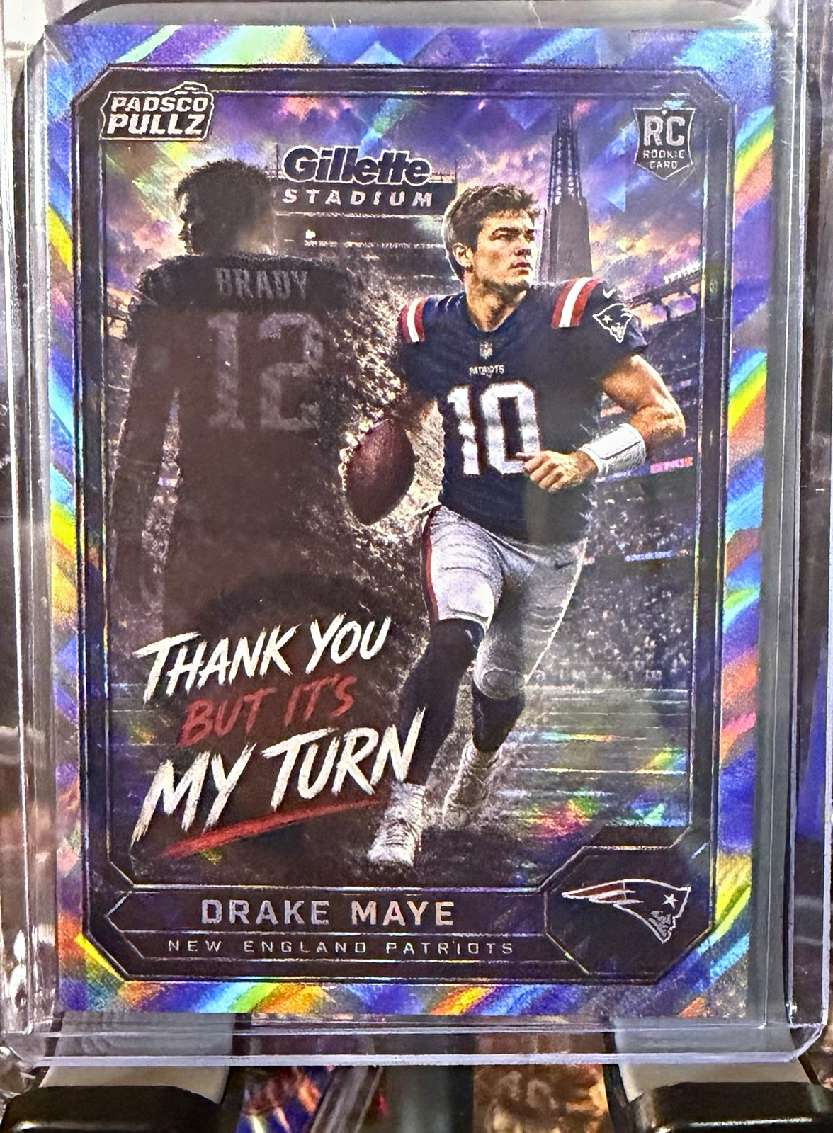 PadscoPullz Custom Drake Maye “Thank You But It’s My Turn” Patriots Rookie RC PadscoPullz Custom Drake Maye “Thank You But It’s My Turn” Patriots Rookie RC
