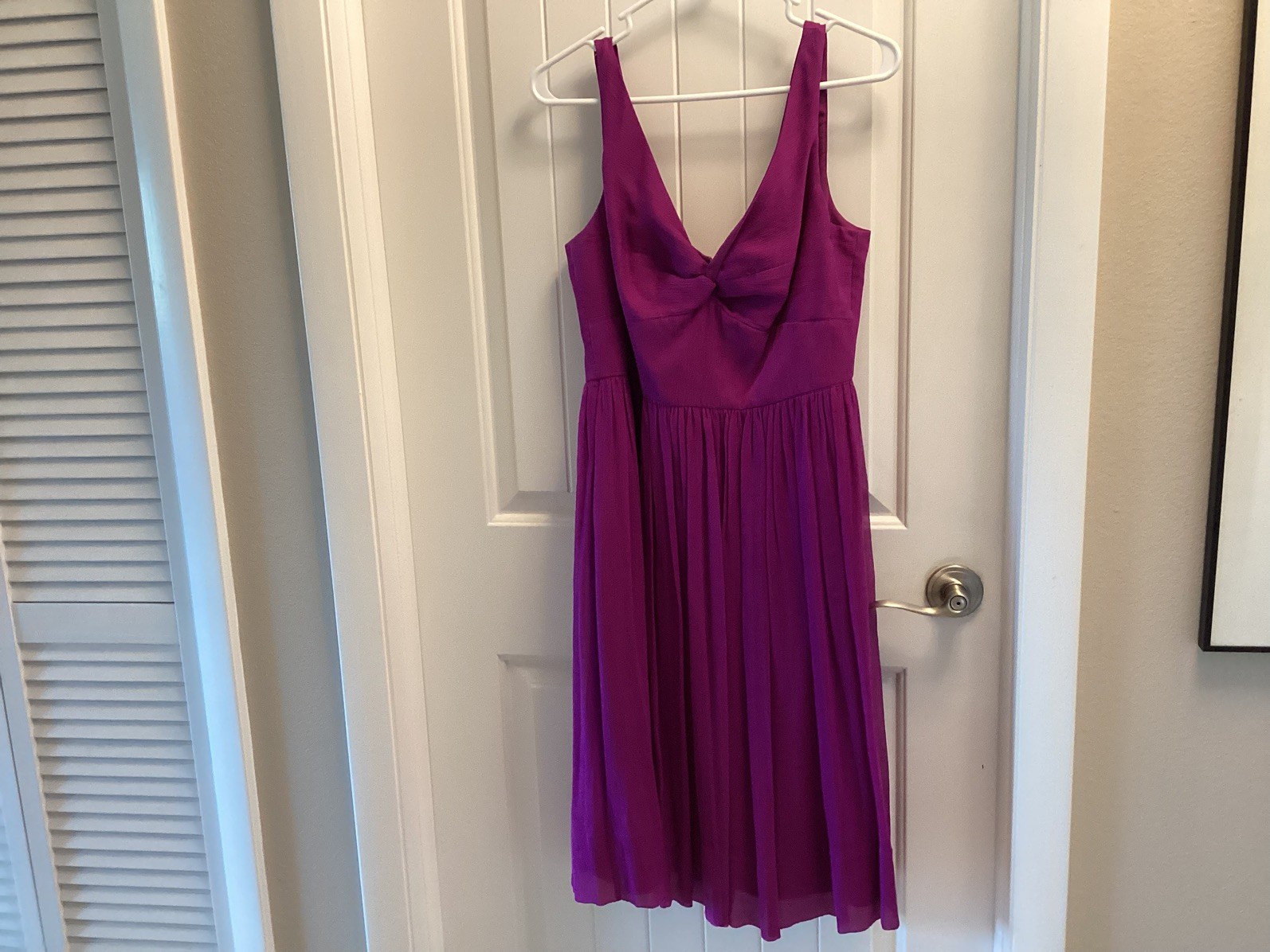 J. Crew Heidi A-Line Midi Dress 100% Silk Orchid Sleeveless Back Zipped Size 12 J. Crew Heidi A-Line Midi Dress 100% Silk Orchid Sleeveless Back Zipped Size 12